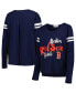 ფოტო #1 პროდუქტის Women's Navy Boston Red Sox Free Agent Long Sleeve T-shirt