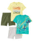 Toddler 4-Piece Tees & Shorts Set 2T