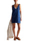 ფოტო #1 პროდუქტის Women's High Roller Cotton Denim Skirtall