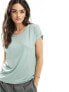 Фото #1 товара ONLY short sleeve crew neck top in sage green