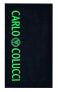 Фото #1 товара Пляжное полотенце Carlo Colucci Tomaso Neon 80-х, черное/неоново-зеленое