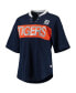 ფოტო #3 პროდუქტის Women's Navy and Orange Detroit Tigers Lead Off Notch Neck T-shirt