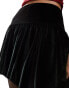 Фото #4 товара Miss Selfridge puff ball skirt in black velvet