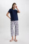 Фото #12 товара Fall In Love Regular Fit Kısa Kollu Pijama Takımı B6194ax24sp