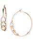Фото #1 товара Gold-Tone Medium Triple Link Hoop Earrings, 1.48"