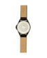 ფოტო #4 პროდუქტის Men's Watch, 48MM IP Black Case with Textured Black Dial, Arabic Numerals, Rugged Brown Texture Strap, Analog, Second Hand, Date Function