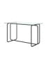 Фото #11 товара Rectangular Glass Dining Table with Metal Frame