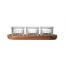 Delice Glass Jars and Wood Serving Tray 4 Piece Set