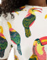 Chelsea Peers cotton t shirt and short set in colourful toucan print