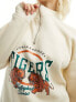 Фото #5 товара Daisy Street quarter zip sweatshirt in stone with tiger graphic