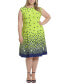 Plus Size Dot-Print Fit & Flare Dress