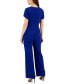 Фото #2 товара Women's Petal-Sleeve Tie-Waist Square-Neck Jumpsuit