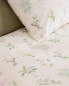 Botanical print flat sheet