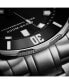 ფოტო #2 პროდუქტის Men's Vathos Silver-tone Stainless Steel , Black Dial , 42mm Round Watch