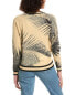 Фото #2 товара Minnie Rose Reverse Palm Print Cashmere-Blend Sweater Women's Yellow Xs