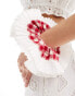 Фото #3 товара Reclaimed Vintage oversized scrunchie in red and white gingham check