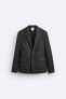 Фото #8 товара Костюмный пиджак из 100% льна с узором «гусиная лапка» ZARA