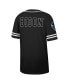 Men's Black Howard Bison Free Spirited Mesh Button-Up Baseball Jersey