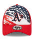 Фото #4 товара Men's Red Oakland Athletics 2022 4th of July 9FORTY Snapback Adjustable Hat
