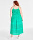 Фото #2 товара Trendy Plus Size Cotton Eyelet Smocked-Waist Dress, Created for Macy's