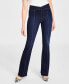 Фото #7 товара Women's High Rise Asymmetrical Seamed Bootcut Jeans, Created for Macy's