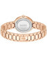 Фото #3 товара Women's Sena Quartz Ionic Plated Carnation Gold-Tone Steel Watch 34mm