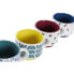 Фото #3 товара Набор из кофейных чашек DKD Home Decor Разноцветный Жёлтый Синий бирюзовый Тёмно Бордовый Металл Керамика 4 Предметы 150 ml