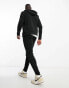 DTT Tall full zip hoodie & jogger tracksuit set in black