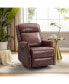 Marilia Genuine Leather Swivel Recliner with Nailhead Trims