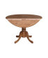 Round Dual Drop Leaf Pedestal Table