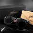 Фото #4 товара glozzi Sunglasses for Men and Women Wood Polarised UV400 with Walnut Wooden Frames and a Cork Case