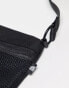 Фото #2 товара Basic Pleasure Mode pouch cross body bag in black mesh with power cords