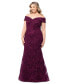 Фото #3 товара Plus Size Embellished Lace Off-The-Shoulder Gown