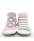 Фото #1 товара Тапочки Komuello Baby First Walk - Pink Dots & Stripes