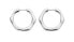 Фото #1 товара Minimalist silver hoop earrings with diamonds Huggies DE795