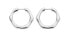 Minimalist silver hoop earrings with diamonds Huggies DE795