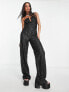 Фото #4 товара Kyo The Brand sequin cut out bust detail relaxed jumpsuit in black