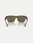 Фото #4 товара Ray-Ban warren rectangle polarised sunglasses in brown with green lens in transparent brown