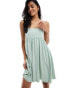 ASOS DESIGN smock tie back sundress in washed