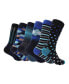 Men's Sharp Twilight Dress Crew Socks 6 Pack