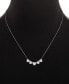 ფოტო #2 პროდუქტის Pave Cubic Zirconia 5 Heart Necklace in Sterling Silver, Created for Macy's