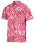 Фото #2 товара Men's Crimson Oklahoma Sooners Vintage-Like Floral Button-Up Shirt