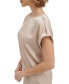 Фото #3 товара Women's Short Sleeve Satin Top