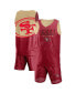 ფოტო #1 პროდუქტის Men's Scarlet San Francisco 49Ers Colorblock Mesh V-Neck and Shorts Set