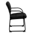 Фото #1 товара Black Leather Executive Side Reception Chair With Sled Base