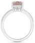 Women's Rose Quartz (2-1/2 ct.t.w.) and Diamond (1/10 ct.t.w.) Ring in Sterling Silver