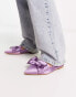 ASOS DESIGN Wide Fit Lake bow pointed ballet flats in lilac