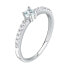 Charming silver ring with zircons Silver LPS03AWV090