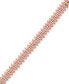ფოტო #1 პროდუქტის Diamond Accent Wide Link Chain Bracelet in Gold-Plated or Silver-Plated Brass