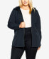 ფოტო #1 პროდუქტის Plus Size Weather Resistant Outdoor Jacket